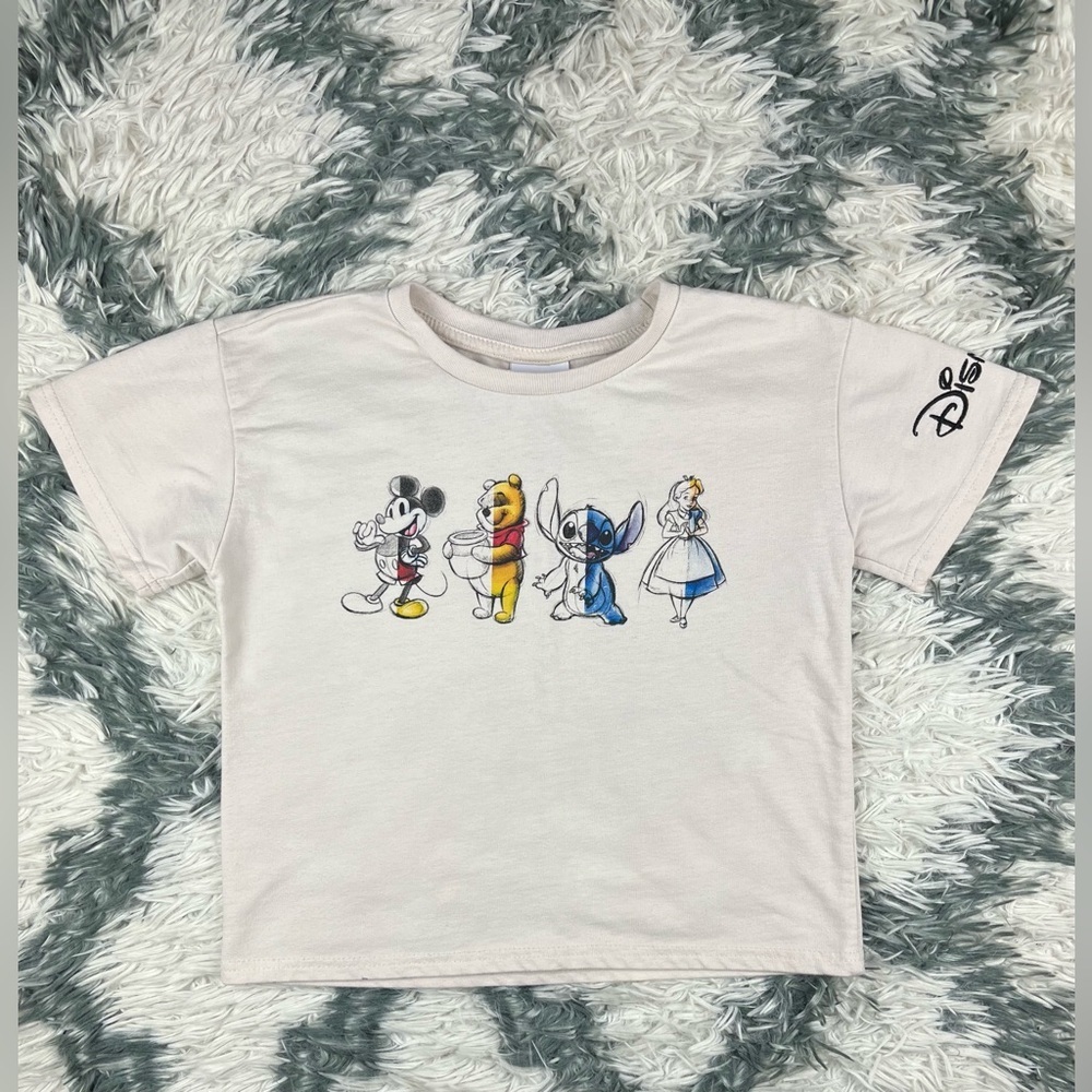 Disney 100 Years Of Wonder Kids T-Shirt Beige Size 14/16